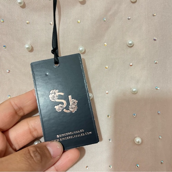 Sincerely Jules Womens Crop Top Embellish Size XL - Picture 3 of 7